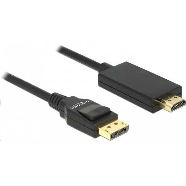 Кабел Delock 85317, Displayport 1.2 към HDMI, 4K, 2 м, Черен