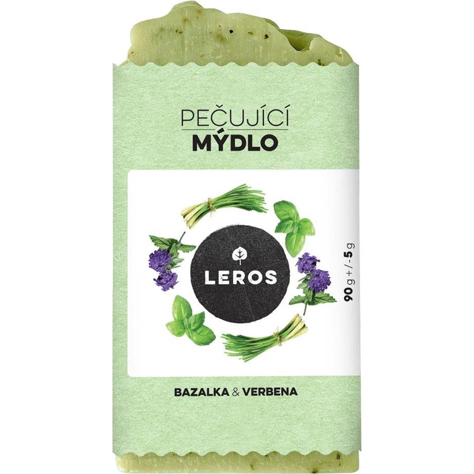 LEROS Ápoló szappan Bazsalikom & Verbéna (8594740600184)