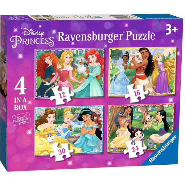 Ravensburger, Puzzle 4v1: Disney princezny (030798)