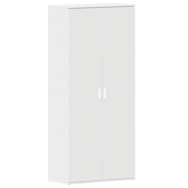 Dulap Pantofi Alb 80x39x180 cm Lemn Ingineresc