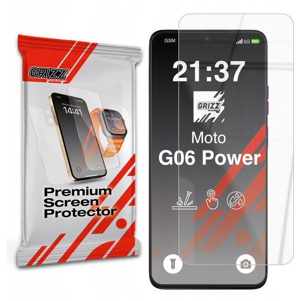 Szkło hybrydowe GrizzGlass HybridGlass do Motorola Moto G06 Power