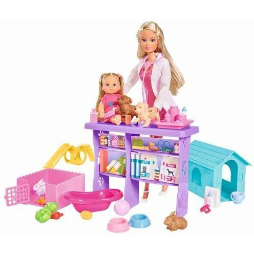 Simba Steffi Love Animal World Állatorvosi Játékszett - 2 Babával (105733040)