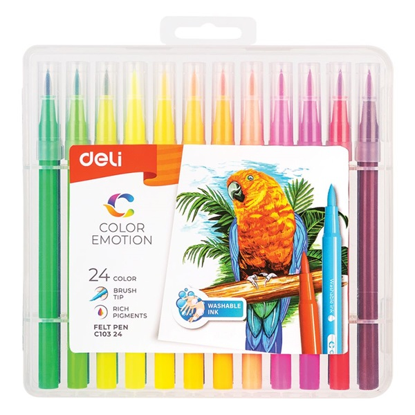Deli Color Emotion 24db ecsetfilc készlet - Vegyes színek (24 db / csomag) (DEC10324)
