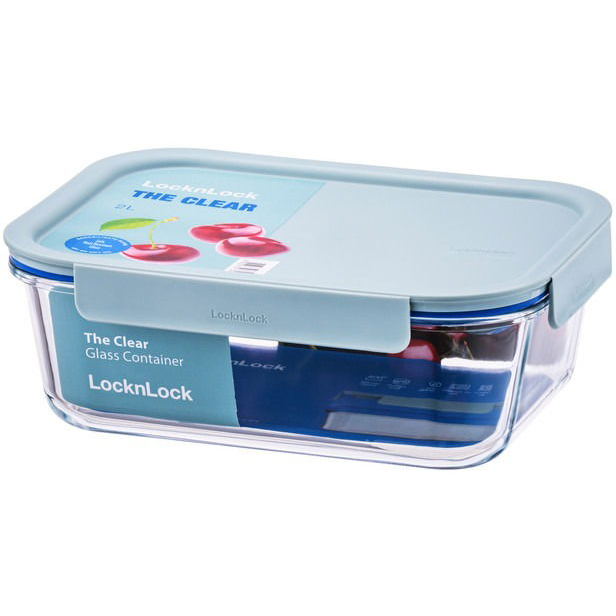 LocknLock "CLEAR" téglalap, 2 l mint (LNG455MIT)