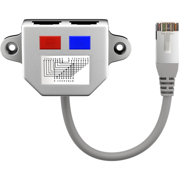 Goobay 68911 RJ45 apa - 2x RJ45 anya Elosztó