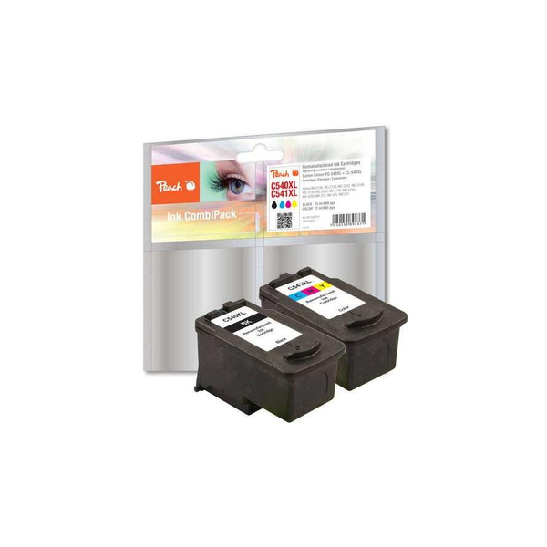 Peach 316603 inktcartridge 2 stuk(s) Zwart, Cyaan, Magenta, Geel