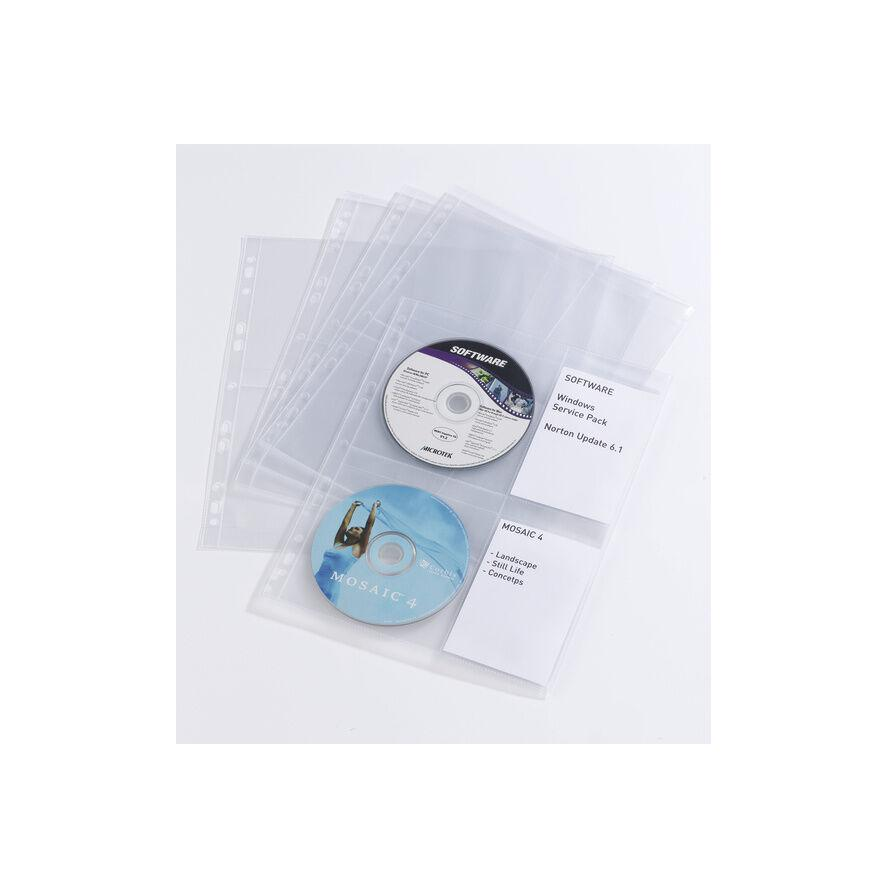 DURABLE CD/DVD COVER light M Pck a 10 Taschen transparent (523819) (523819)