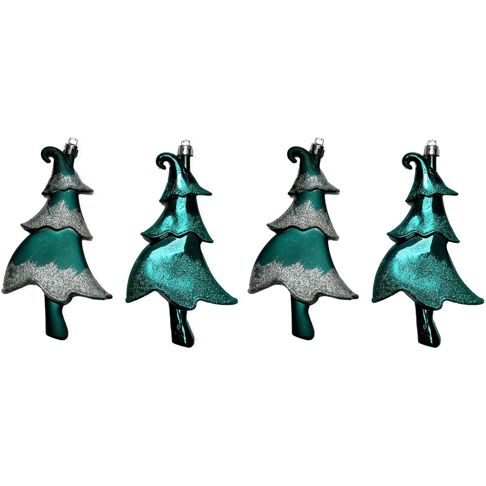 LAALU díszkészlet: vegyes petrol fák 14,5 cm, 4 db (LAU-2087)