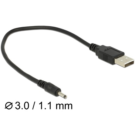 Delock Kabel USB Typ-A Stecker Power C 3,0 x 1,1 mm Stecker