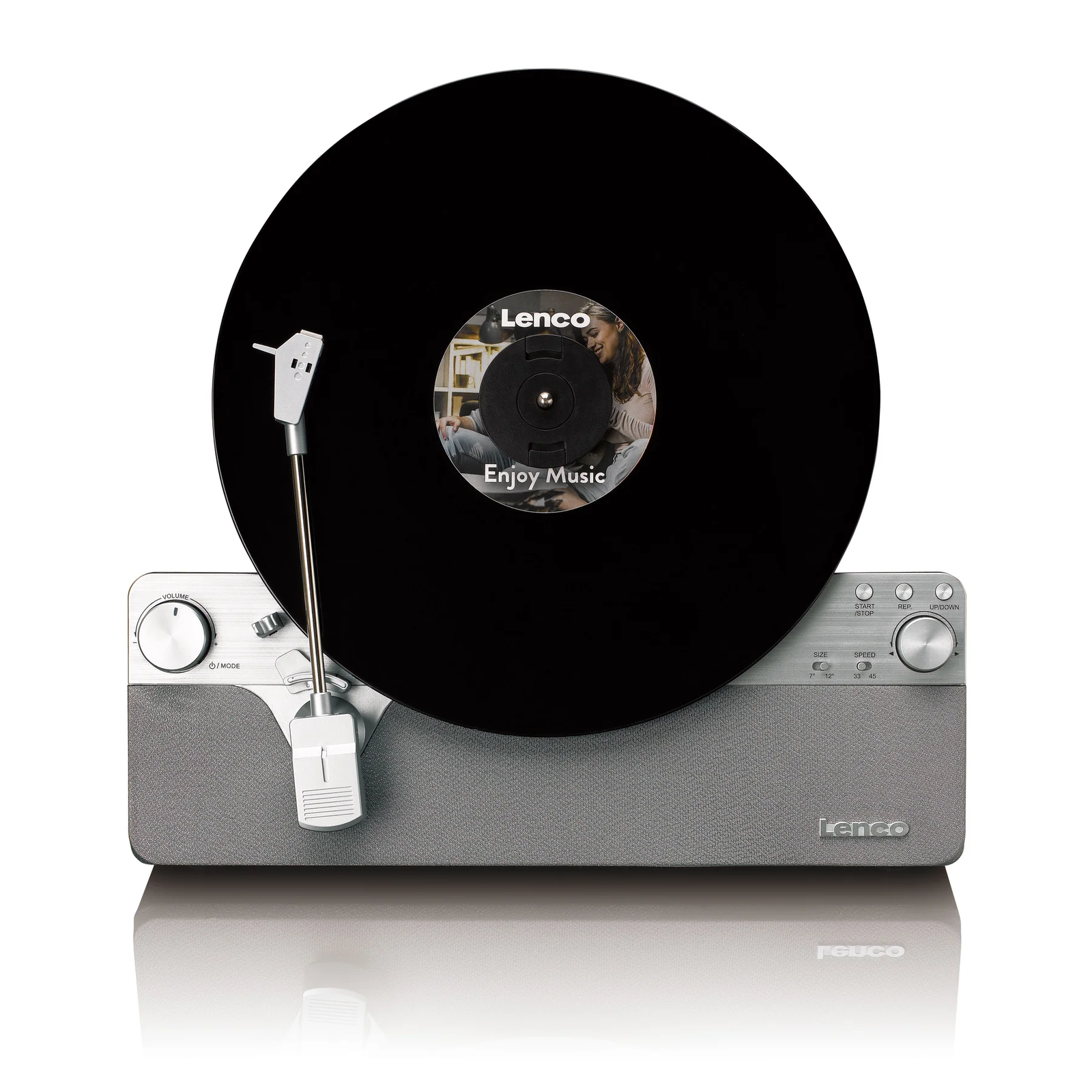 Lenco LSA-071SI Bakelit Vinyl Bluetooth lemezjátszó beépített hangszóróval - Ezüst (LSA-071SI)