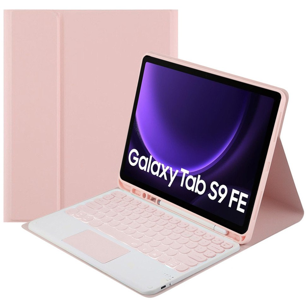 Etui kolorowe z klawiaturą touchpad do Samsung Galaxy Tab S9 FE 10.9 2023 SM-X510/ SM-X516/ S10 FE 2025 SM-X520/ SM-X526