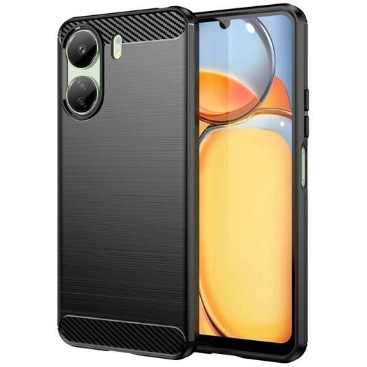 Gigapack Xiaomi Redmi 13C 5G szálcsiszolt, karbon mintás tok fekete (GP-153900) (GP-153900)