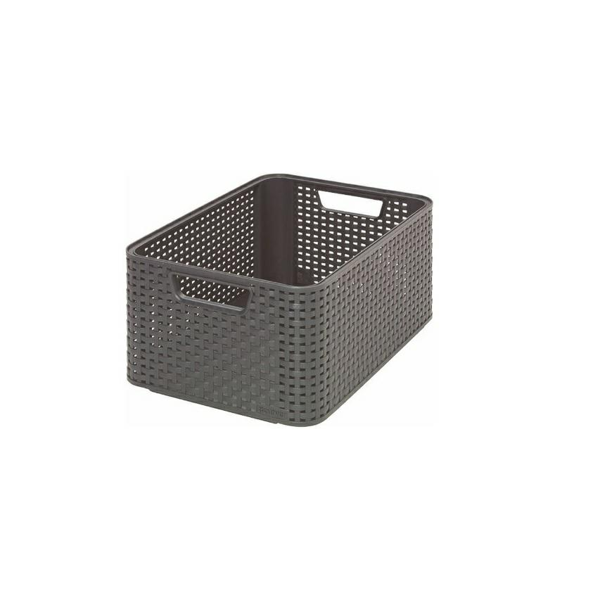 Kosár Szürke Curver Style M Tároló Rattan Kosár (205846)