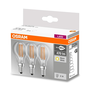 Osram BASE Clas LED fényforrás E14 4W Kisgömb meleg fehér filament (3db) (4058075819337)