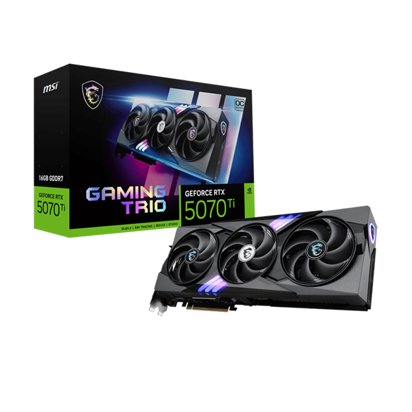 MSI Videokártya PCI-Ex16x nVIDIA RTX 5070 Ti GAMING TRIO 16GB DDR7 OC (RTX 5070 TI 16G GAMING TRIO OC)