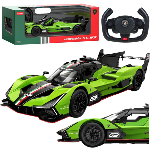 Rastar Auto Wyścigowe Lamborghini SC63 Zdalnie Sterowane RC Rastar Zielone 1:14