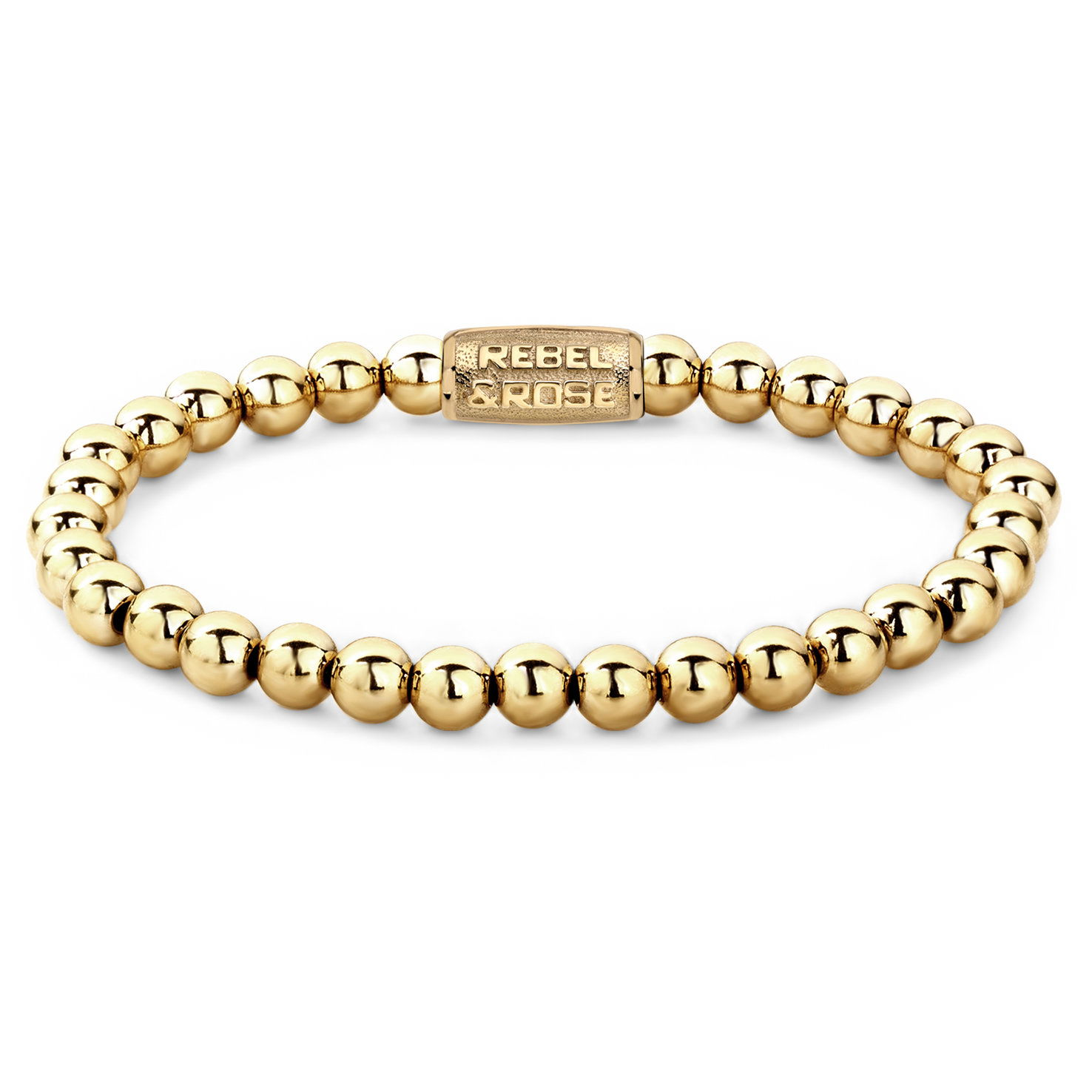 Rebel & Rose Yellow Gold Only 6 mm RR-60046-G-XS karkötő, uniszex (8719214499457)