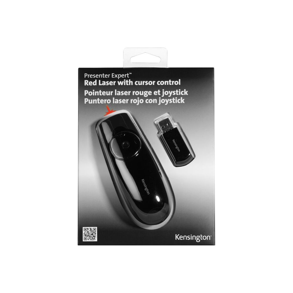 Kensington Presenter Expert Red Laser with Cursor Control presentation remote control - black (K72425EU)