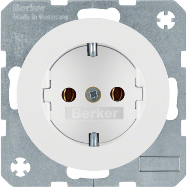 Berker 47432089 Steckdose SCHUKO R.1/R.3 polarweiß, glänzend