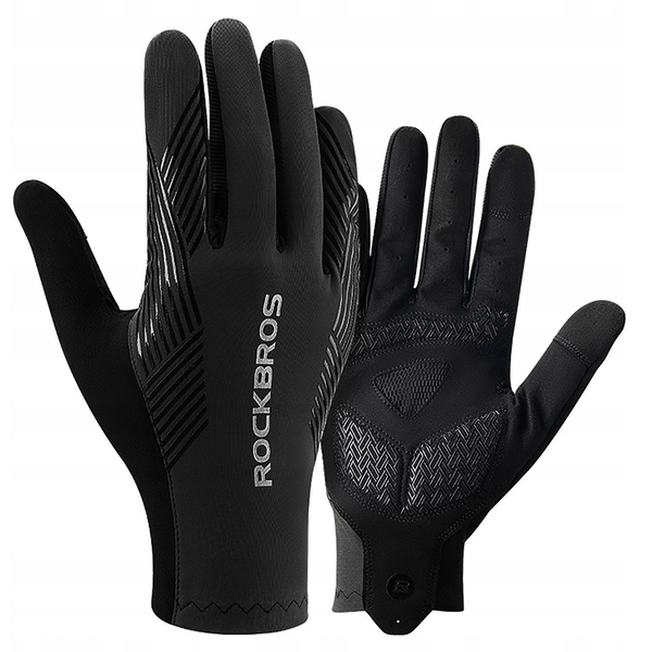Rockbros cycling gloves spring/summer/autumn, full, size: L - black