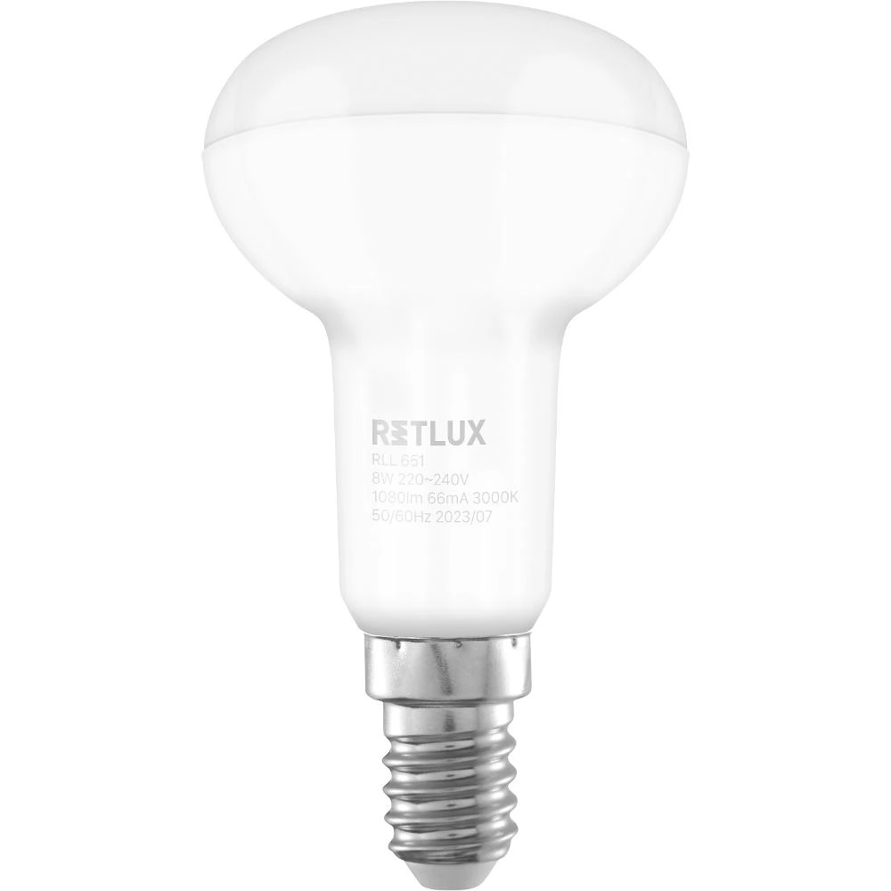 Retlux LED Spot izzó 8W 1080lm 3000K E14 - Meleg fehér (RLL 651 R50 E14 SPOT 8W WW D)