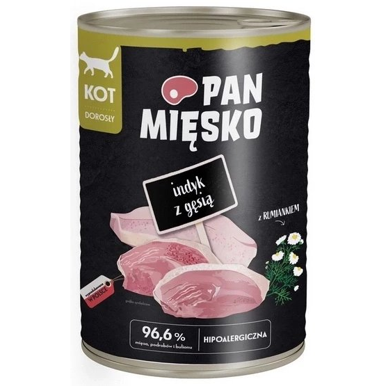 Karma mokra dla kota Indyk z gęsią (dorosły) 400g