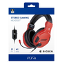 Слушалка Gaming Stereo BigBen Headset, Лиценз за Sony Playstation, PC, Jack 3.5 мм, Кабел 1.2 м, Червен