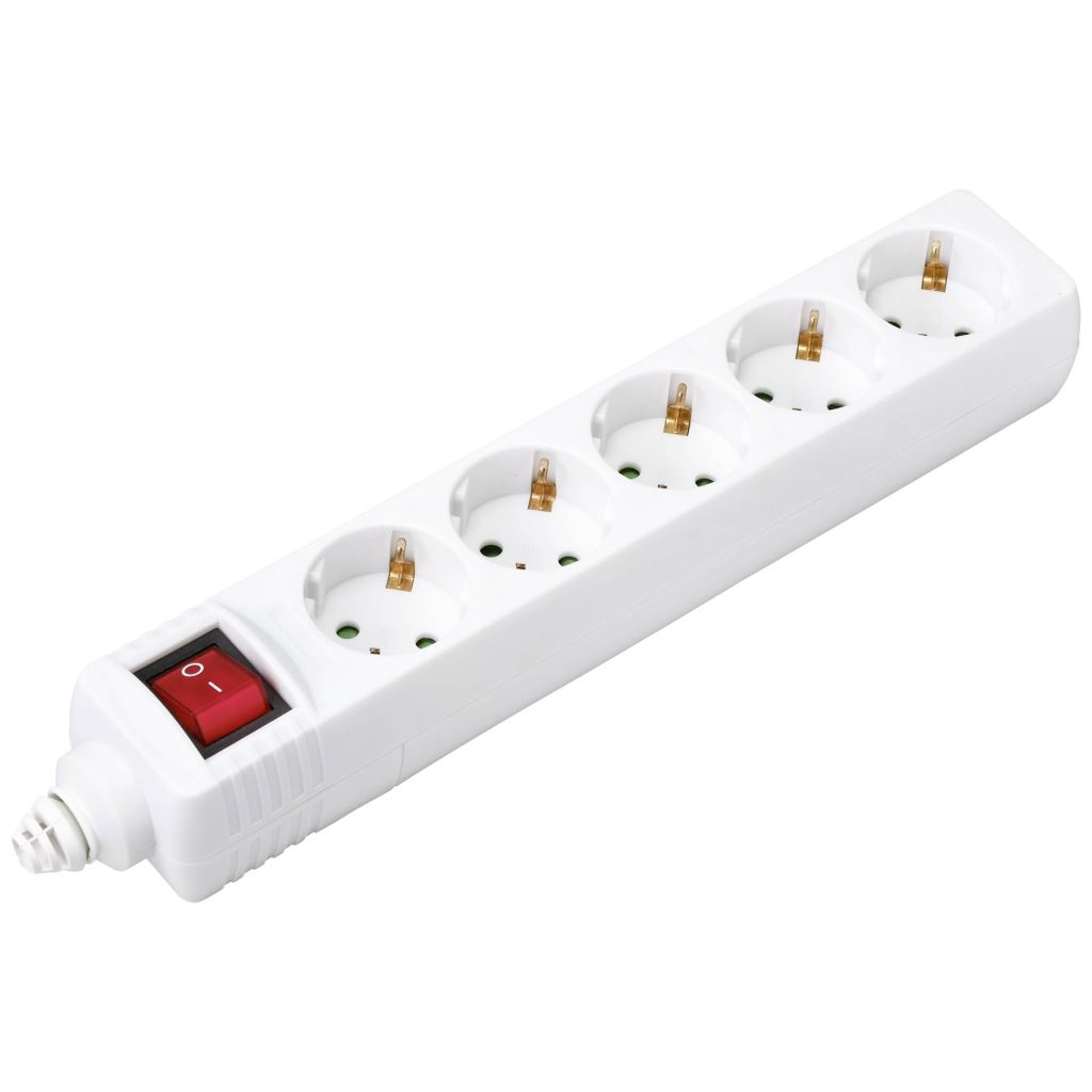 Sygonix elosztó kapcsolóval 5 szörös fehér (BT-2372211) (BT2372211)