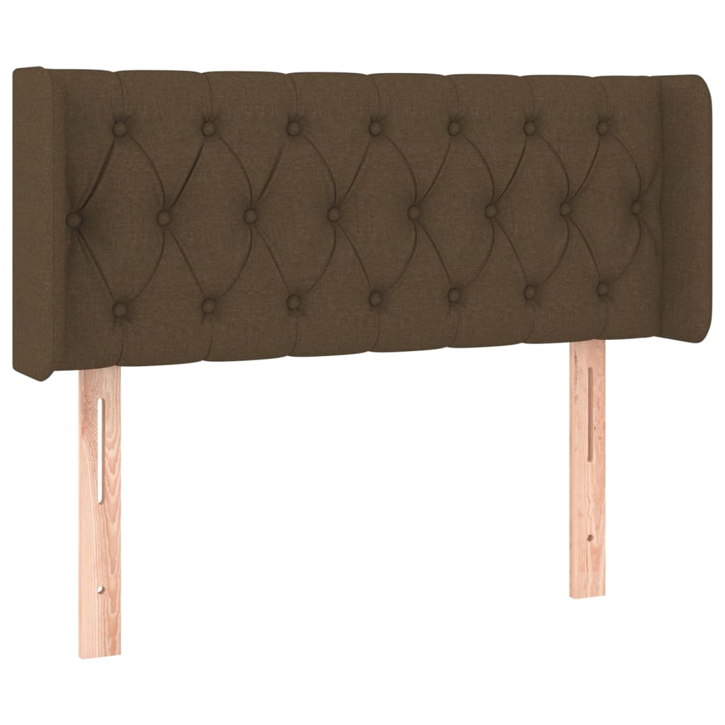 sötétbarna szövet fejtámla 103x16x78/88 cm (3119097)