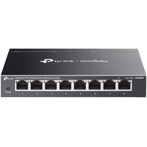 TP-Link Omada ES208G netværksswitch Administreret L2 Gigabit Ethernet (10/100/1000) Sort