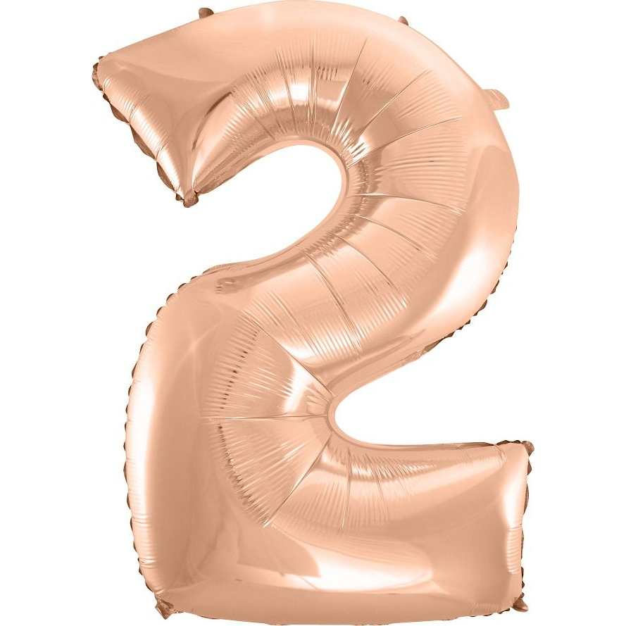 Szám Fólia Lufi - 92 cm, 2-es, Rose Gold (GODA2122)