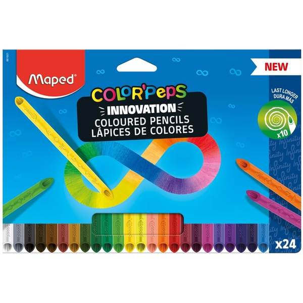 Maped Color Peps Infinity háromszög alakú színes ceruza készlet - (24 db / csomag)