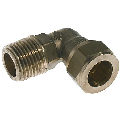 Vinkel 3/8 - 10 MM M/np. - Kompressions Fittings