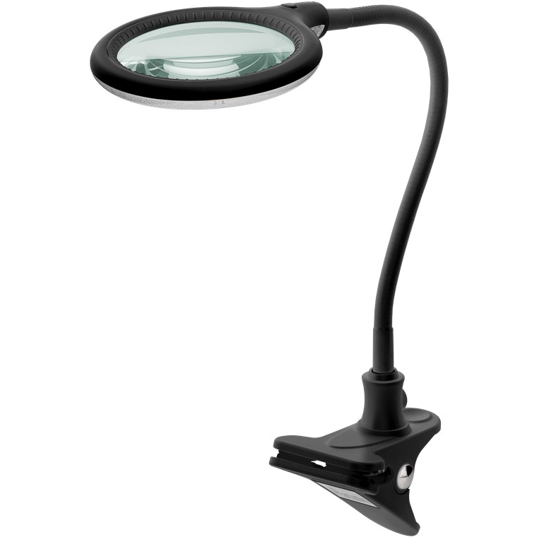 Goobay 65577 LED Asztali lámpa nagyítóval - Fekete (65577)