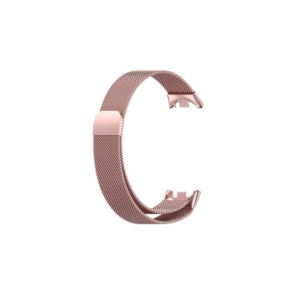 Mybandz Xiaomi Mi Band 8 Milánói Mágneses Fém Okosóra szíj - Rosegold