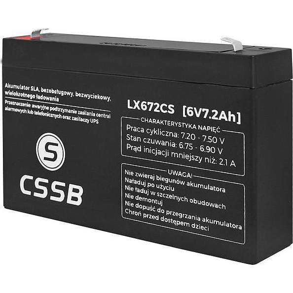 CSSB Akumulator żelowy 6V 7.2Ah