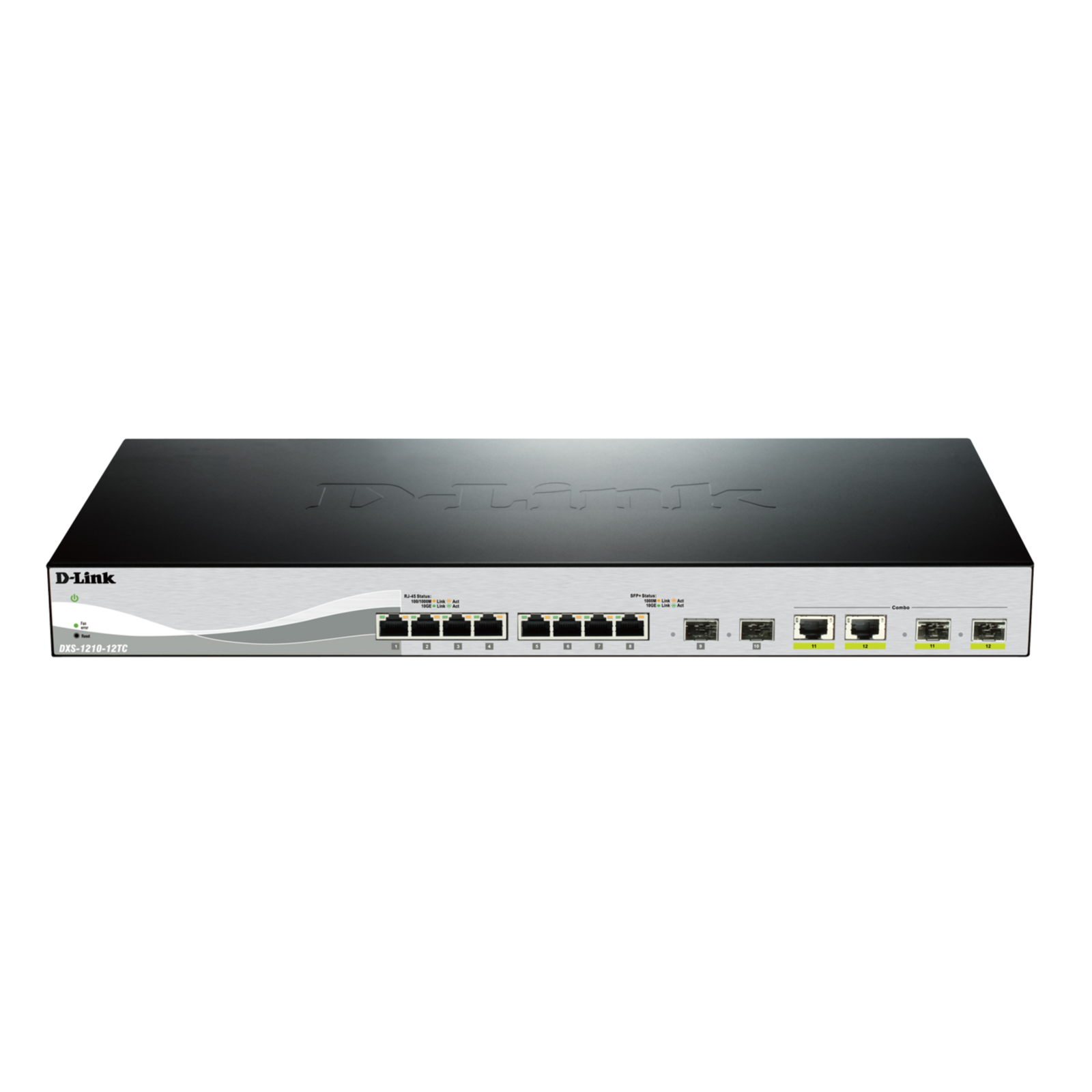 D-Link DXS-1210-10TS sieťový prepínač Riadený L2/L3 10G Ethernet (100/1000/10000) 1U Čierna, Strieborná (DXS-1210-10TS)