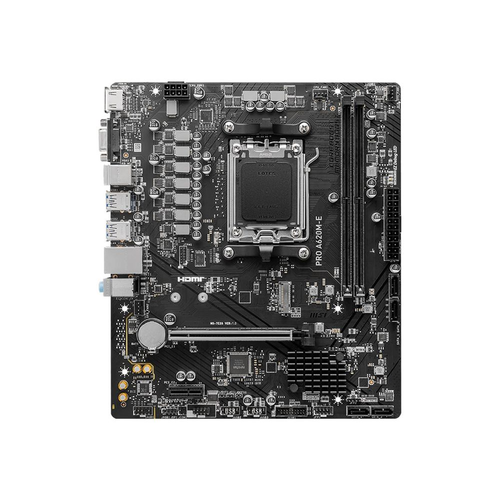 MSI PRO A620M-E alaplap AMD A620 Socket AM5 mini ATX (7E28-001R)