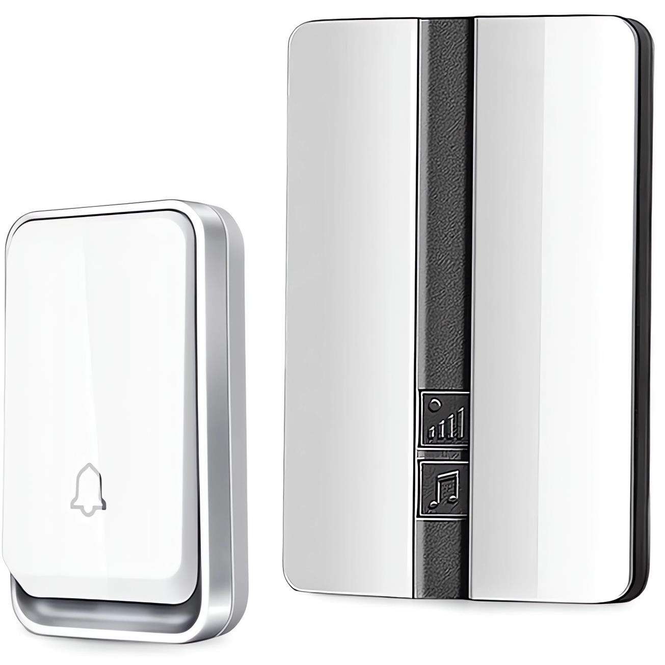 Verk 01701 Wireless doorbell IP44, receiver, remote control, 150 m, white (01701)