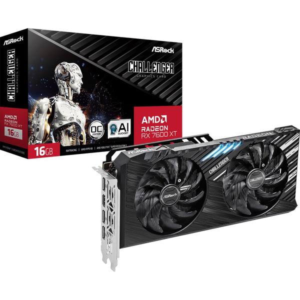 ASRock RX7600XT CHALLENGER 16GB OC GDDR6 128bit Grafická karta