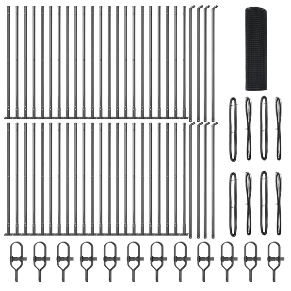 Hegesztett Háló Kerítés 13 Peremes Oszloppal Szürke 0.4x100 m Acél