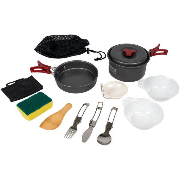 Acra C20 alumínium kemping edénykészlet, 1-2 személyes