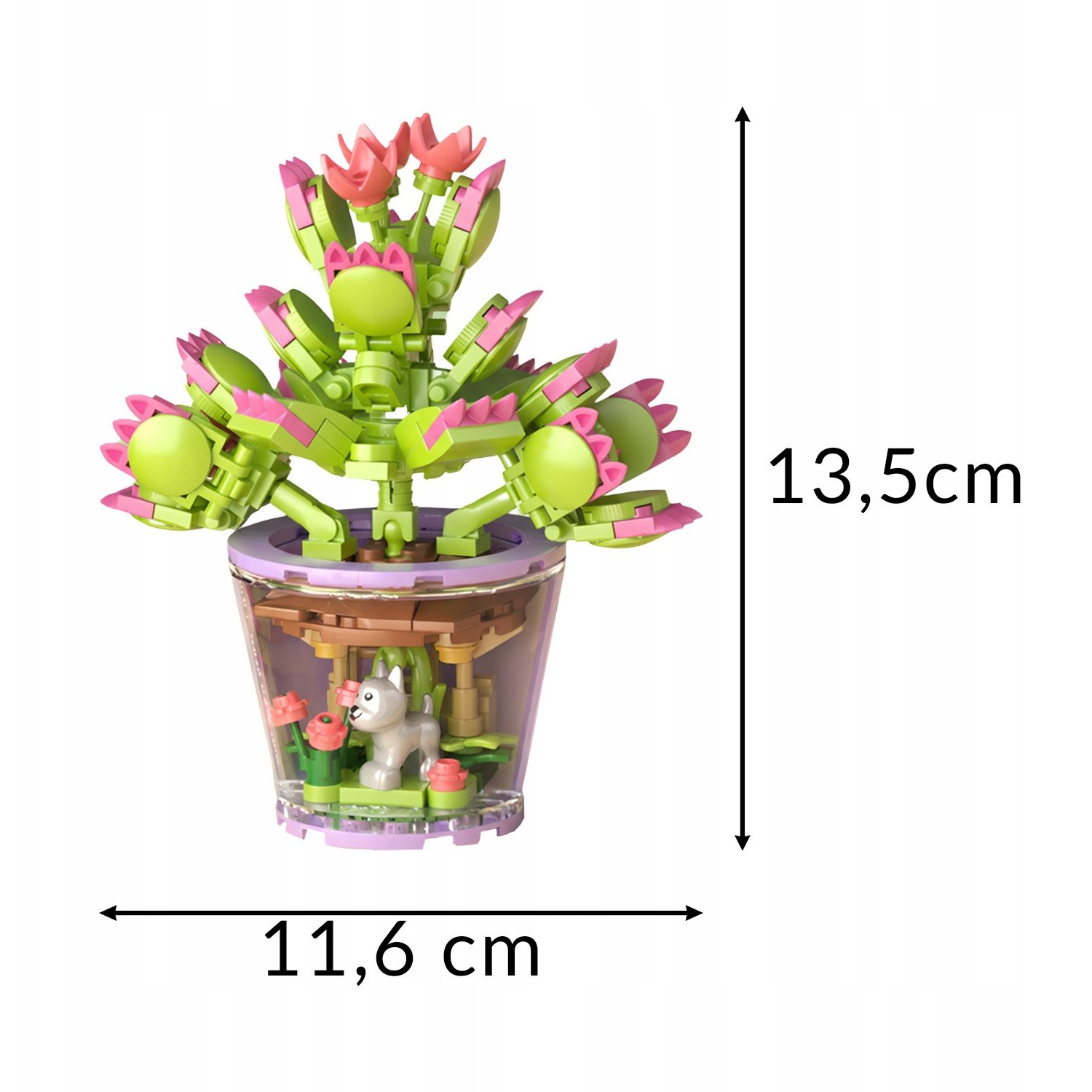 KRUZZEL 26459 Kreatív 3D építőjáték - Bonsai virág, 172 db (5900779959224)