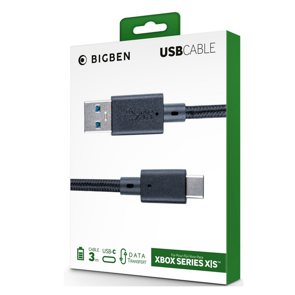 Nacon USB-C кабел за зареждане и данни, 3M, Xbox One/Xbox Series S