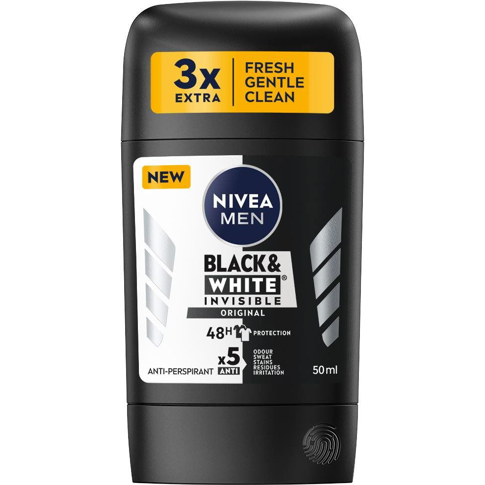 NIVEA MEN Stick AP B&W Invisible Original 50 ml (9005800352206)