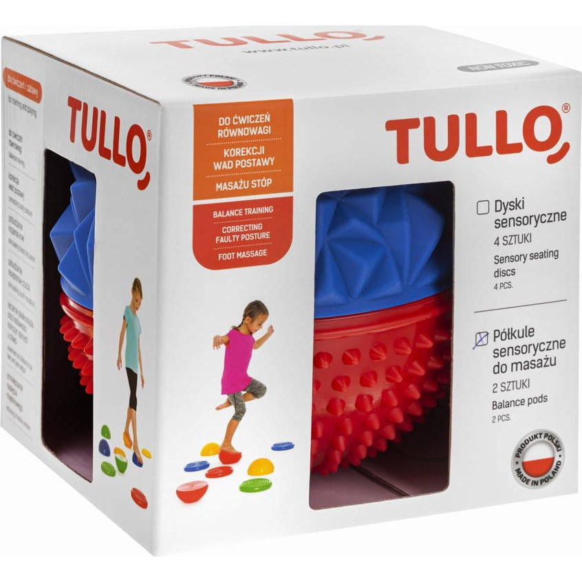 Tullo Egyensúlyozó Masszázs Félgömb 1 Pár Kék-Piros (5905094774835)