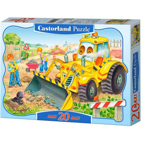 Castorland Bulldozer in Action 20 Maxi pcs Контурен пъзел 20 броя Анимации