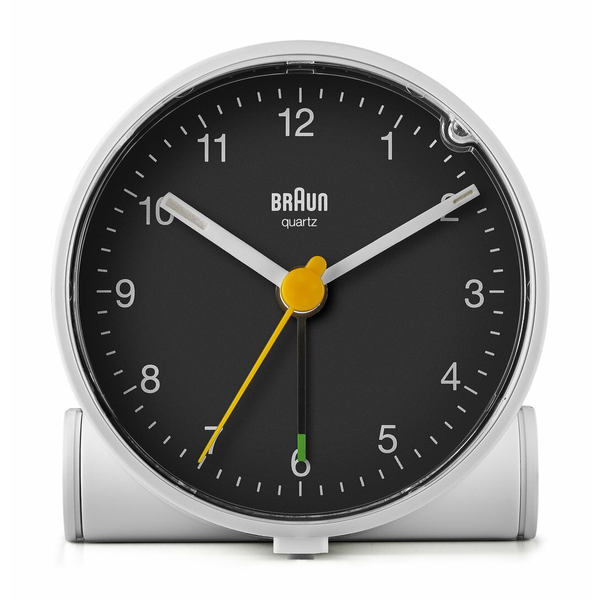 Braun BC01WB Quartz alarmur Sort, Hvid