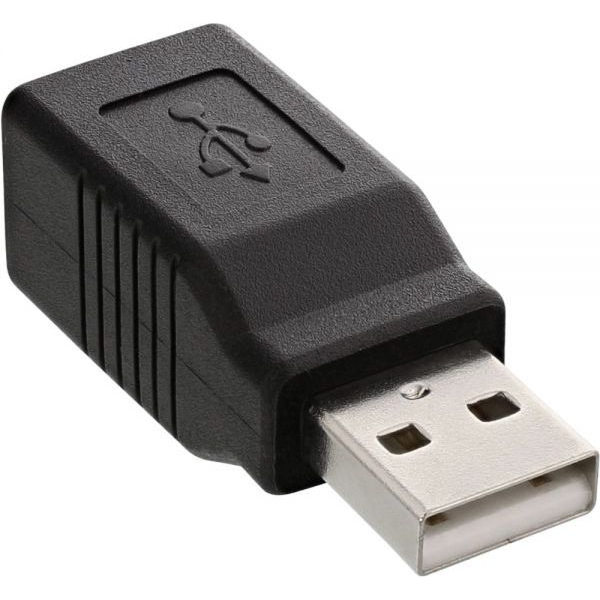 InLine 33443 csatlakozó átlakító USB 2.0 A male USB 2.0-B F Bézs (33443)