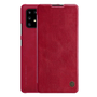 Стоящ калъф NILLKIN QIN, кожен ефект (FLIP, страничен отвор, поставка за банкова карта) ЧЕРВЕН [Samsung Galaxy S10 Lite (SM-G770F) ] (5996457931019)